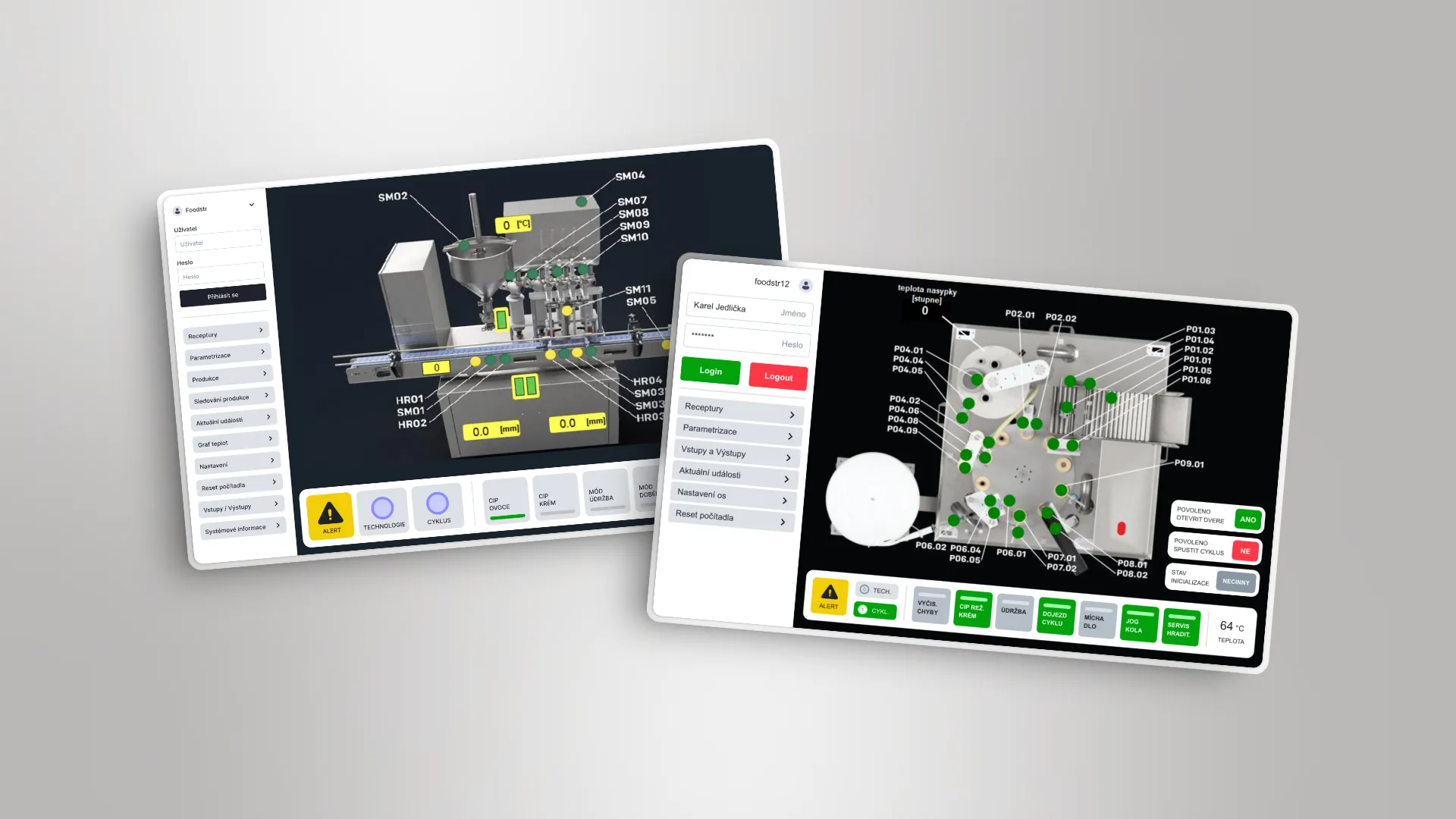 FOODSTR runs machines, sensors and recipes in one piece of software